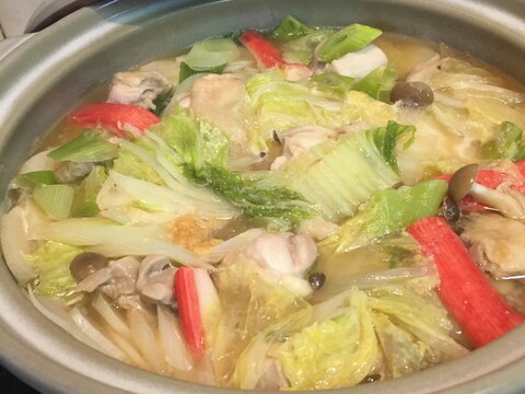白菜と大根の鶏味噌鍋♪